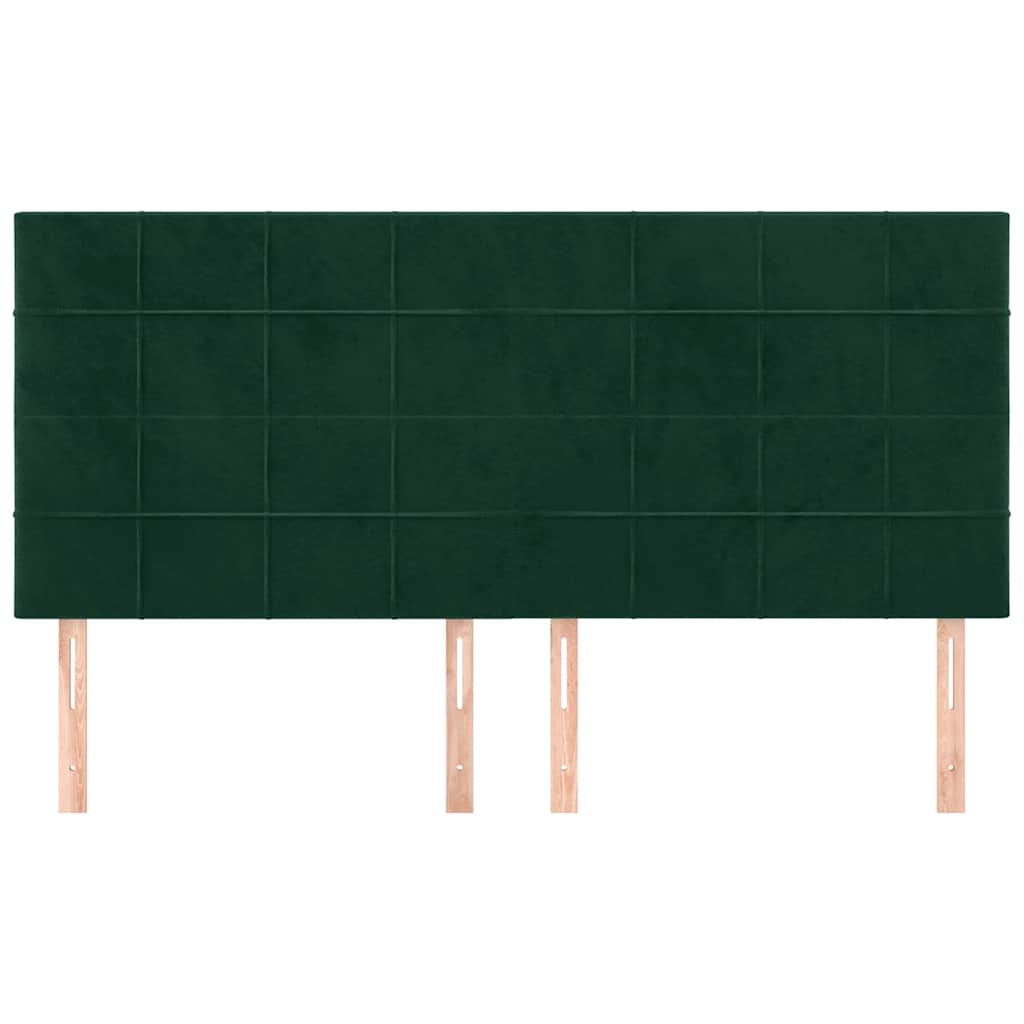 Tête de lit Vert foncé 180x5x118/128 cm Velours - XIOS