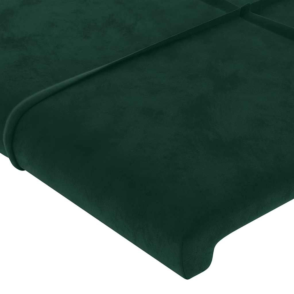 Tête de lit Vert foncé 180x5x118/128 cm Velours - XIOS