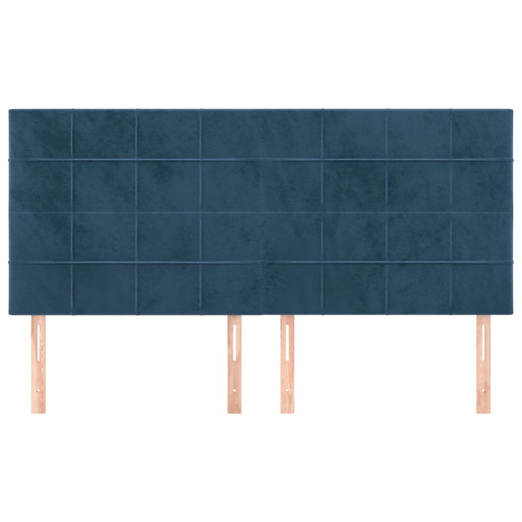 Tête de lit Bleu foncé 180 x 5 x 118/128 cm Velours - XIOS