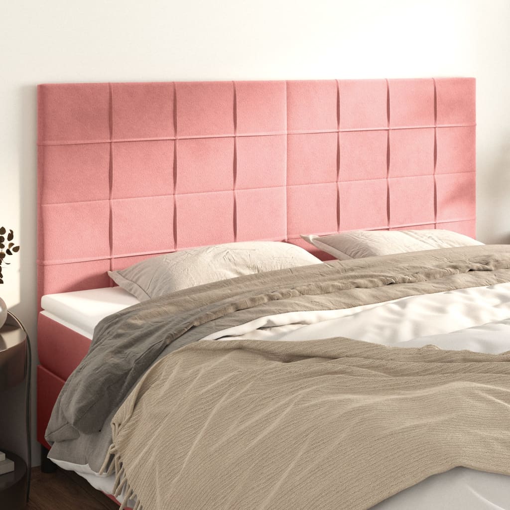 Têtes de lit 4 pcs Rose 100x5x78/88 cm Velours - XIOS