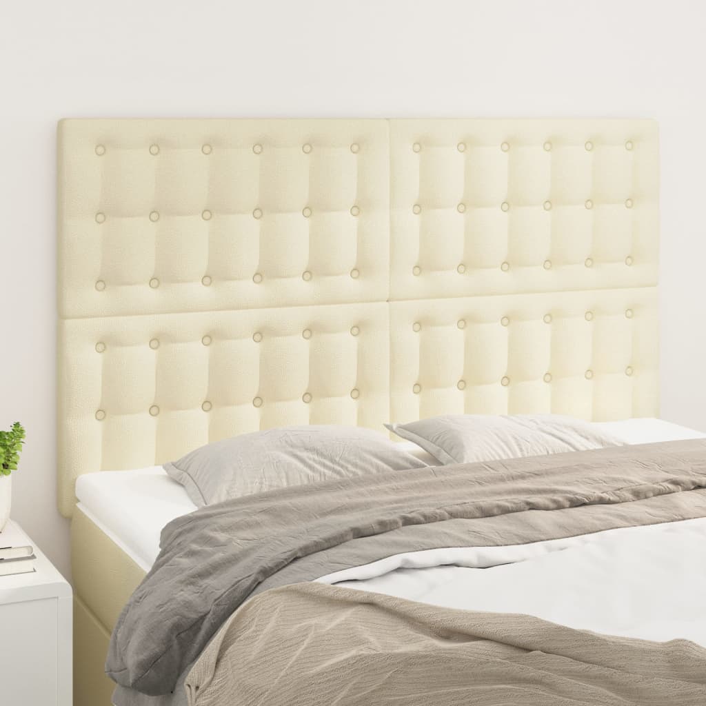 Têtes de lit 4 pcs Crème 72x5x78/88 cm Similicuir - XIOS