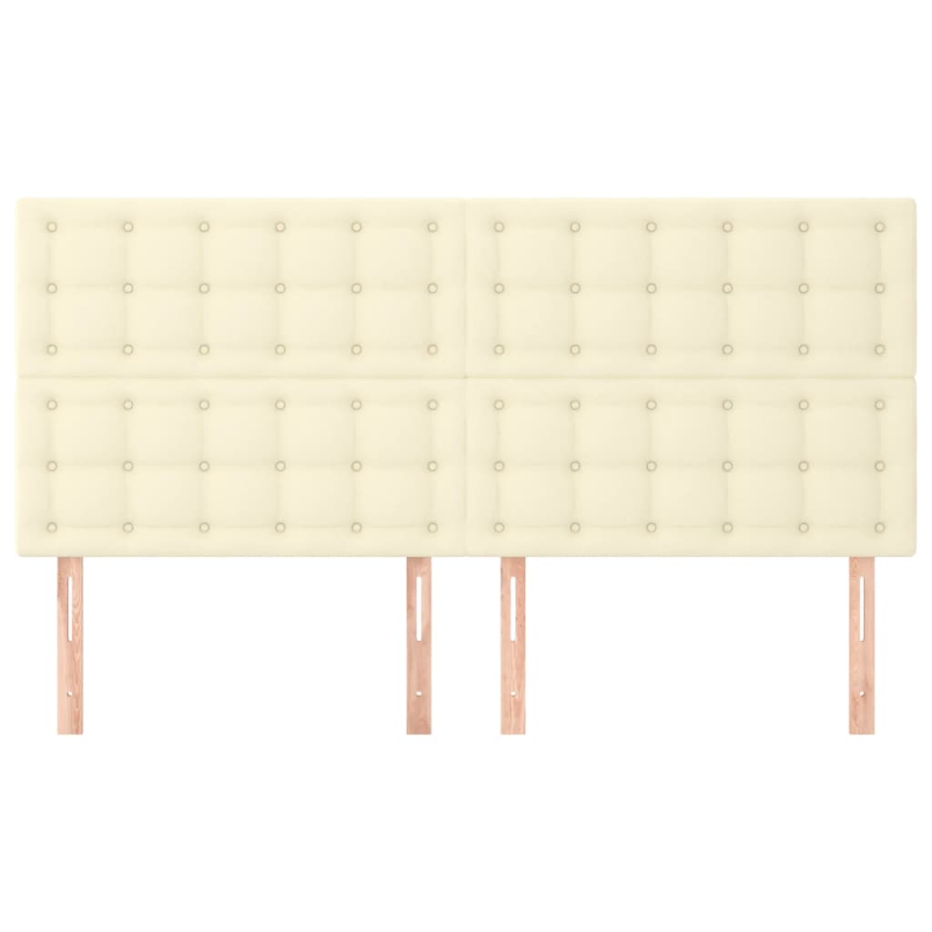 Tête de lit Crème 200x5x118/128 cm Similicuir - XIOS