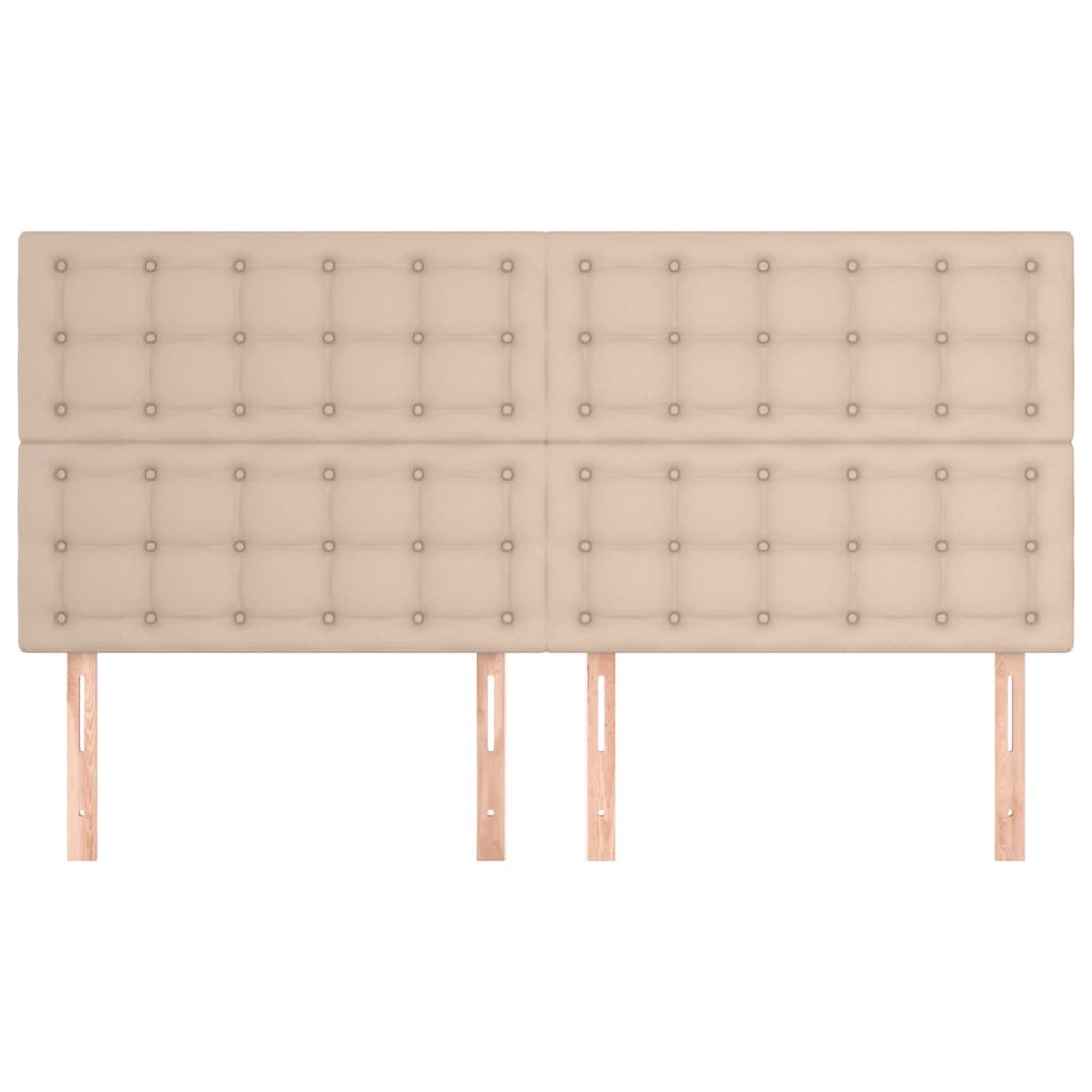 Têtes de lit 4 pcs Cappuccino 100x5x78/88 cm Similicuir - XIOS