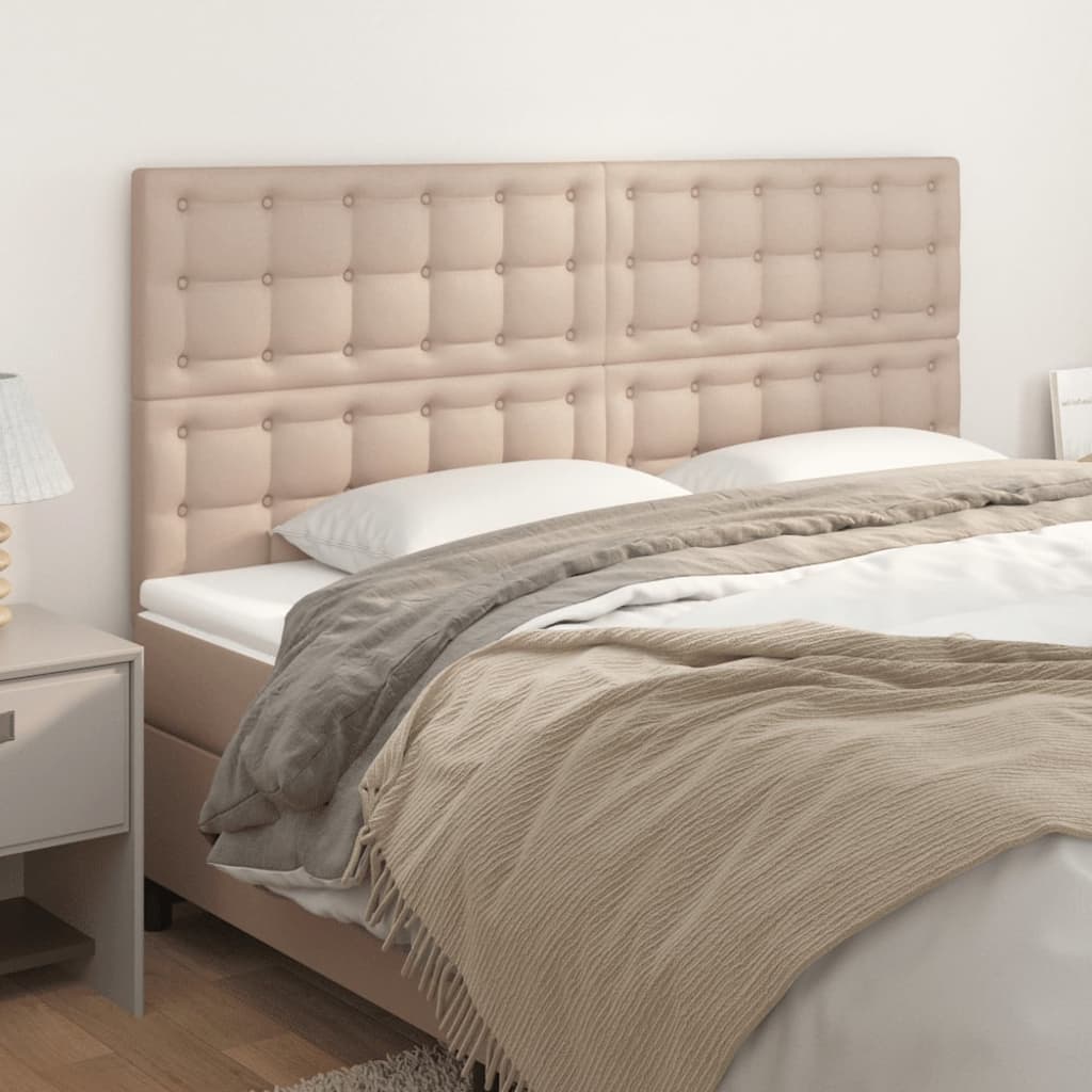 Têtes de lit 4 pcs Cappuccino 100x5x78/88 cm Similicuir - XIOS