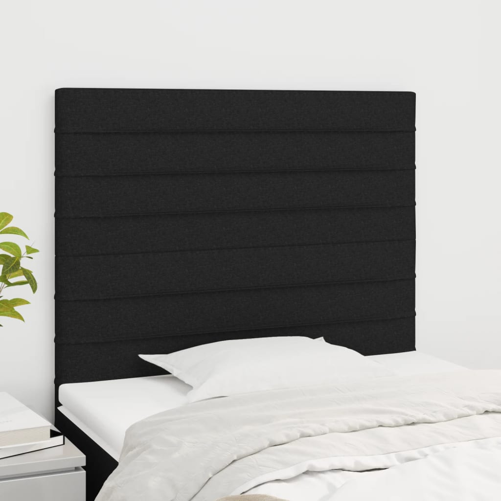 Tête de lit Noir 80x5x118/128 cm Tissu - XIOS