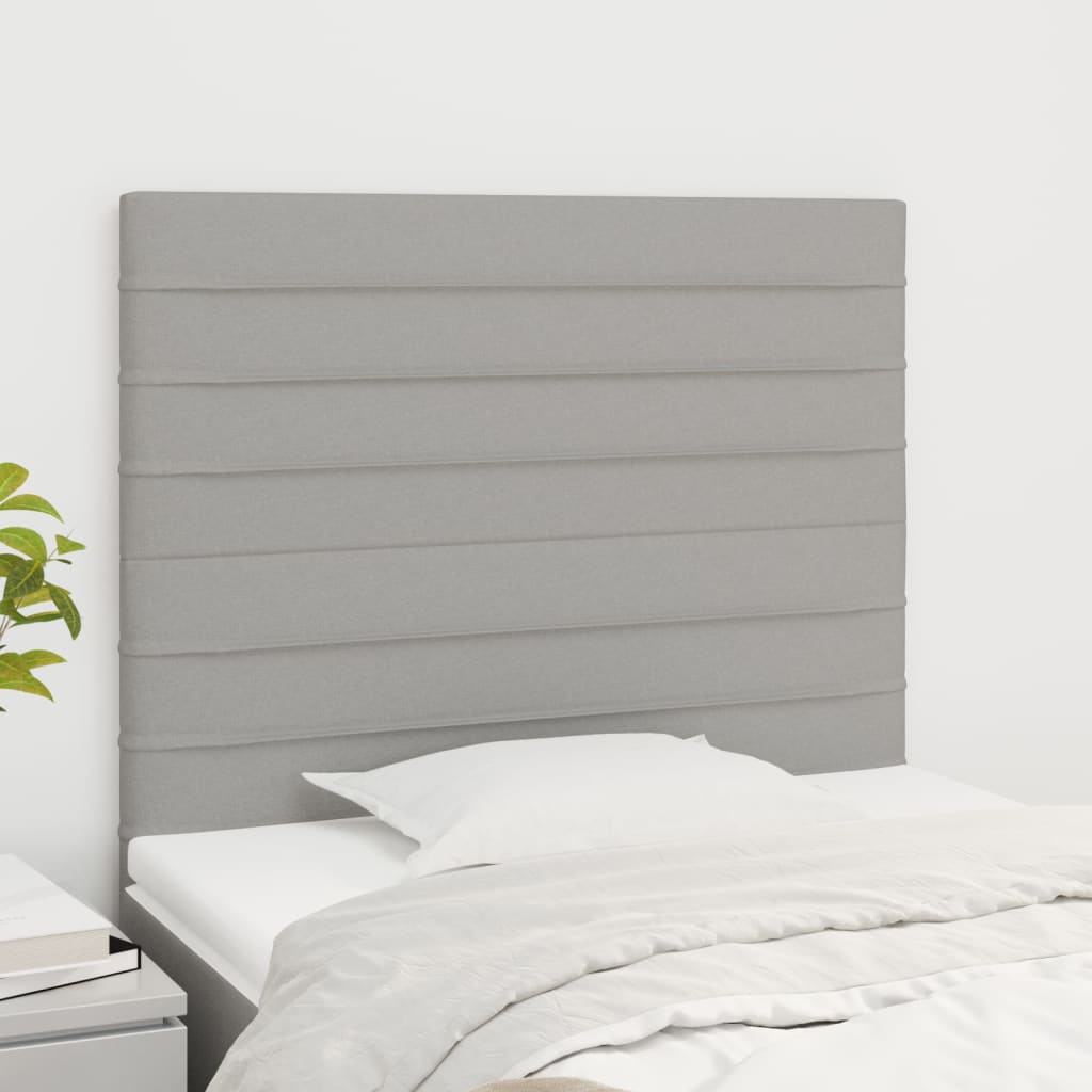 Têtes de lit 2 pcs Gris clair 90x5x78/88 cm Tissu - XIOS
