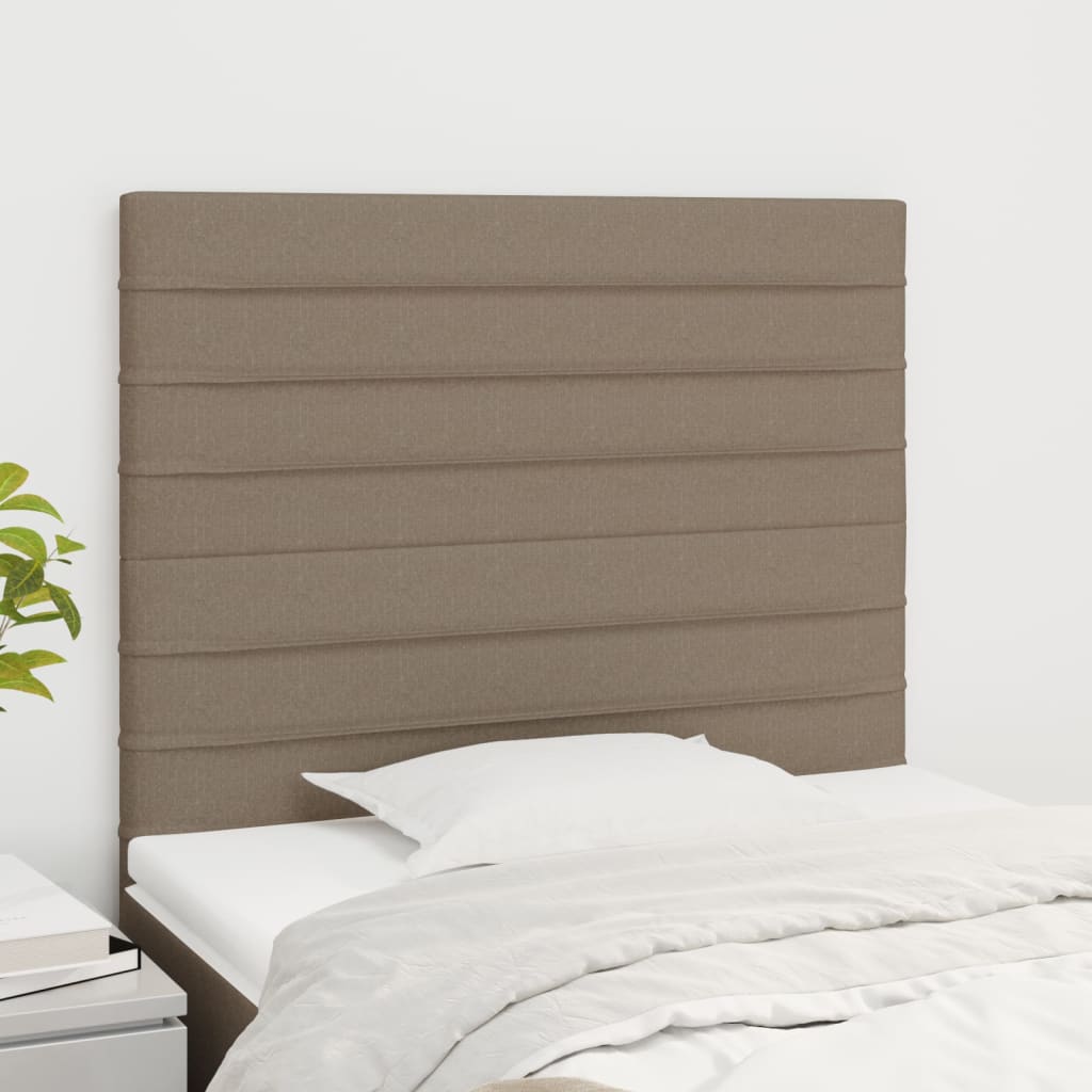 Têtes de lit 2 pcs Taupe 90x5x78/88 cm Tissu - XIOS