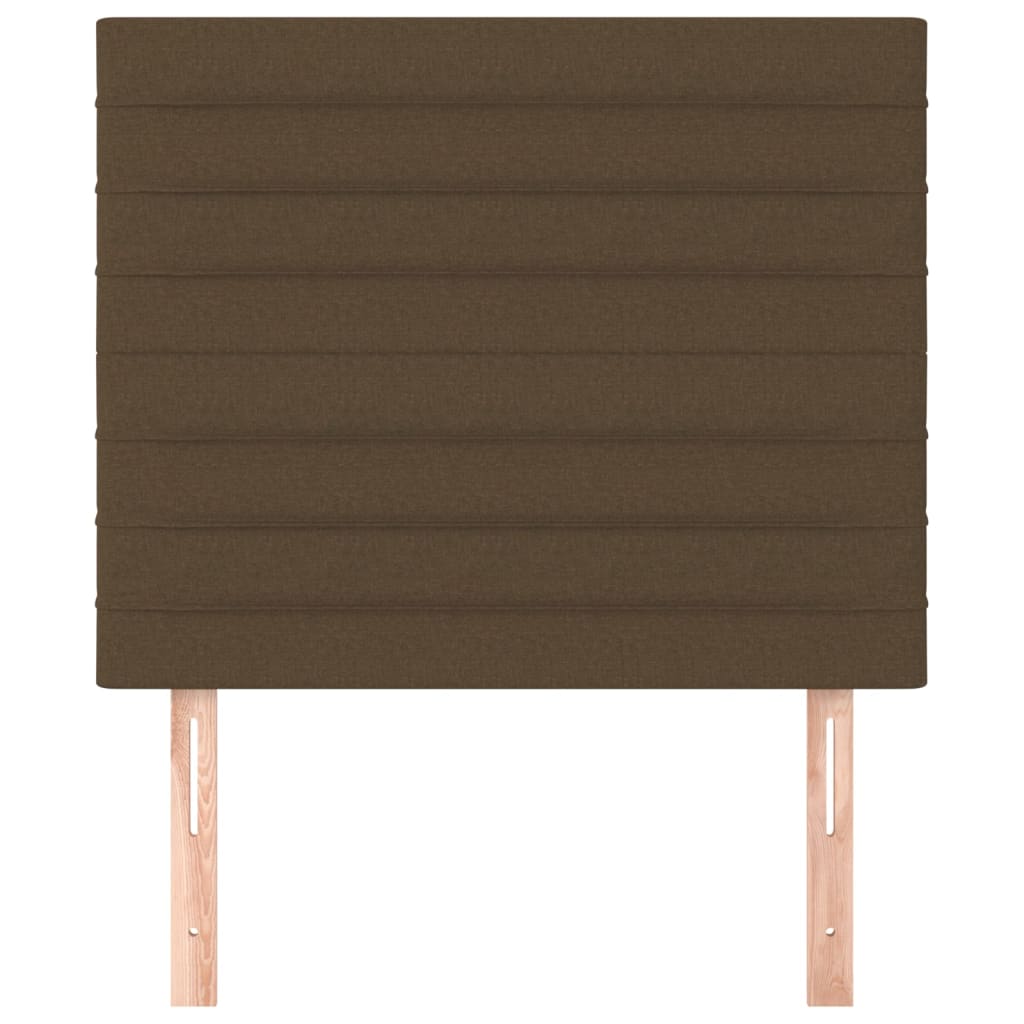 Tête de lit marron foncé 100x5x118/128 cm Tissu - XIOS