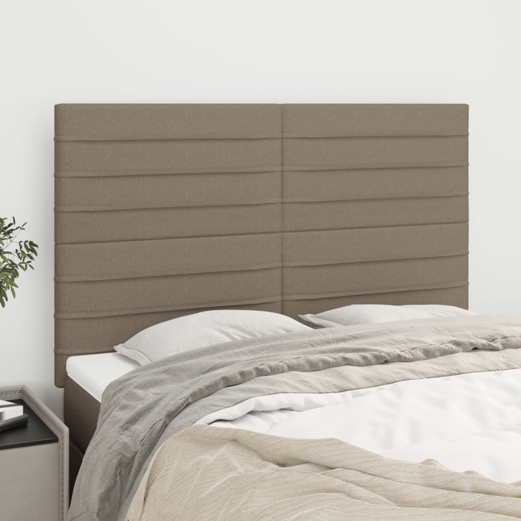 Têtes de lit 4 pcs Taupe 72x5x78/88 cm Tissu - XIOS