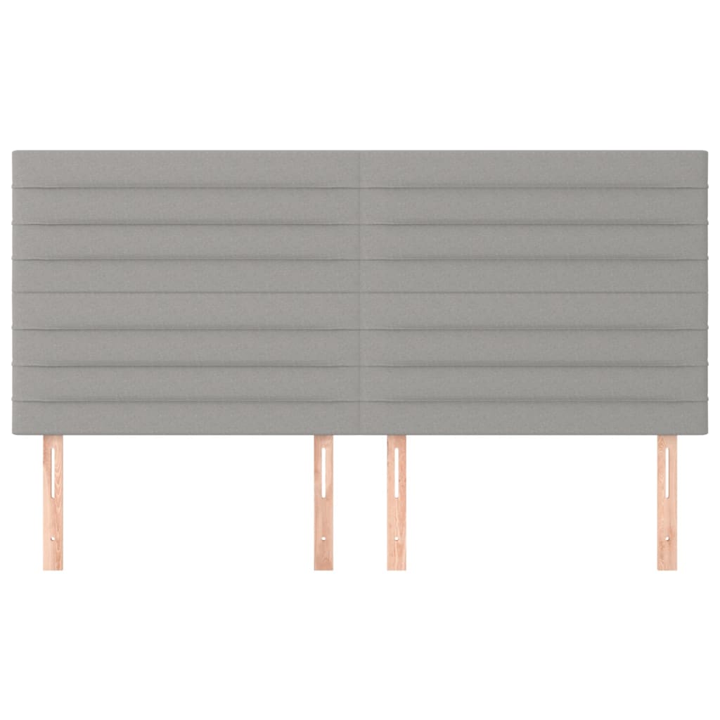Têtes de lit 4 pcs Gris clair 80x5x78/88 cm Tissu - XIOS