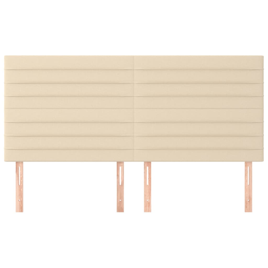 Tête de lit Crème 160x5x118/128 cm Tissu - XIOS