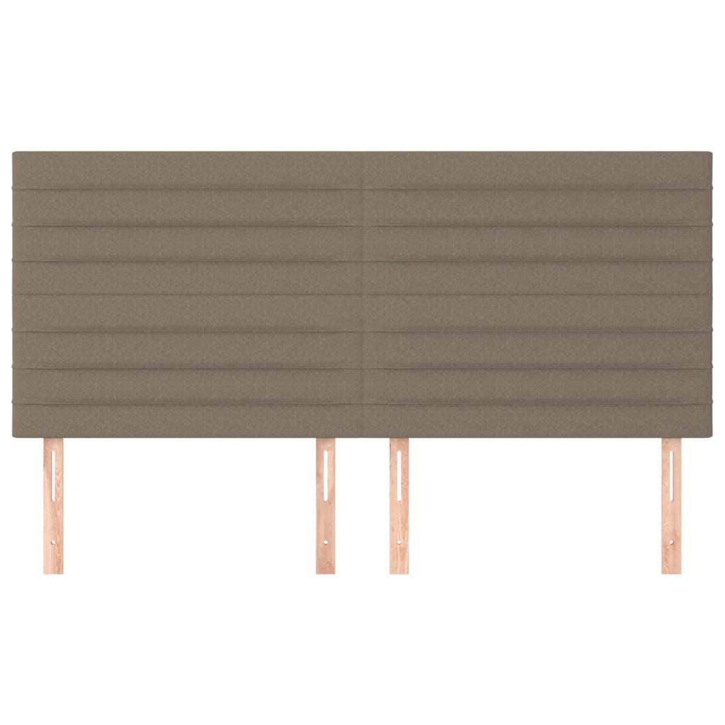 Tête de lit Taupe 200x5x118/128 cm Tissu - XIOS