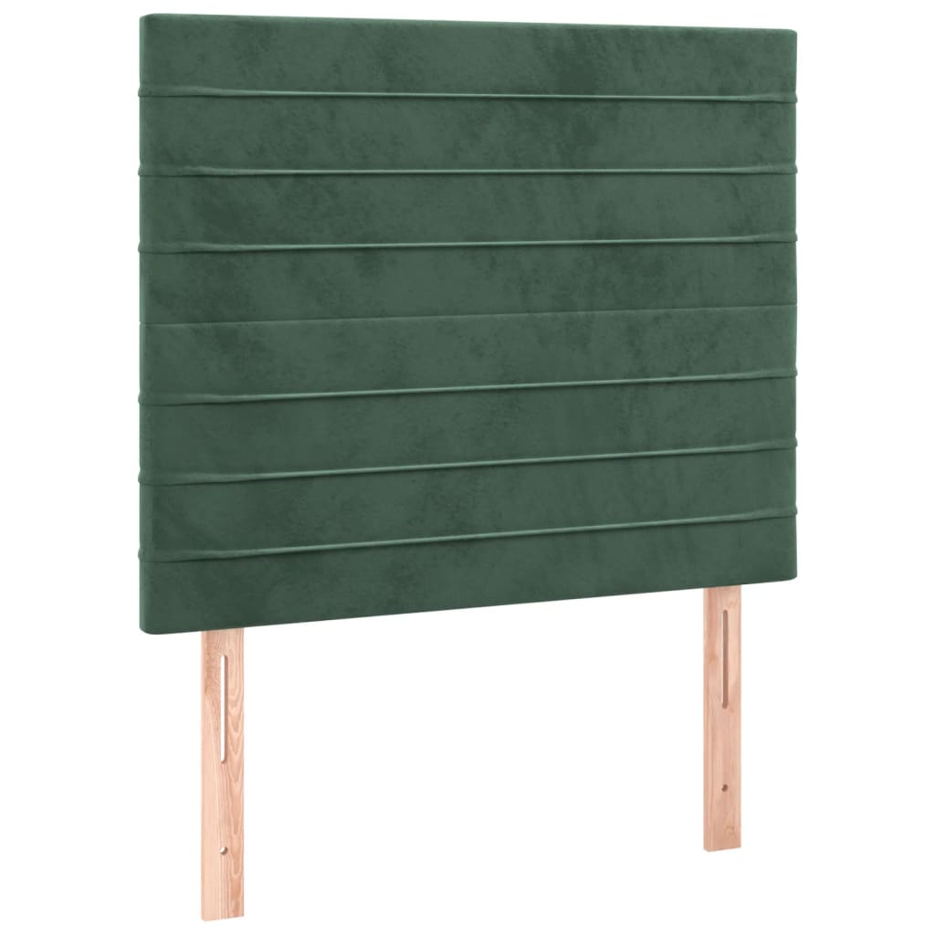 Têtes de lit 2 pcs Vert foncé 90x5x78/88 cm Velours - XIOS