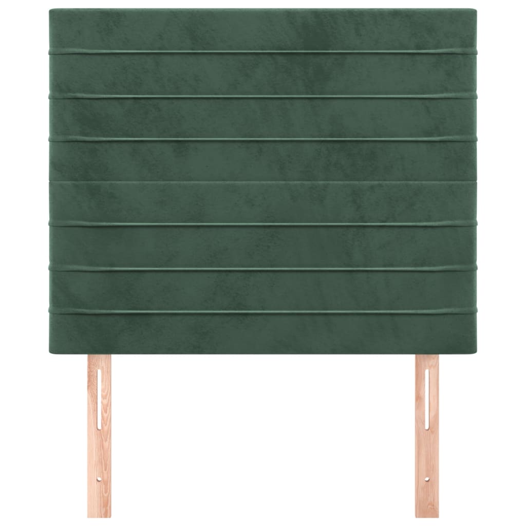 Têtes de lit 2 pcs Vert foncé 90x5x78/88 cm Velours - XIOS