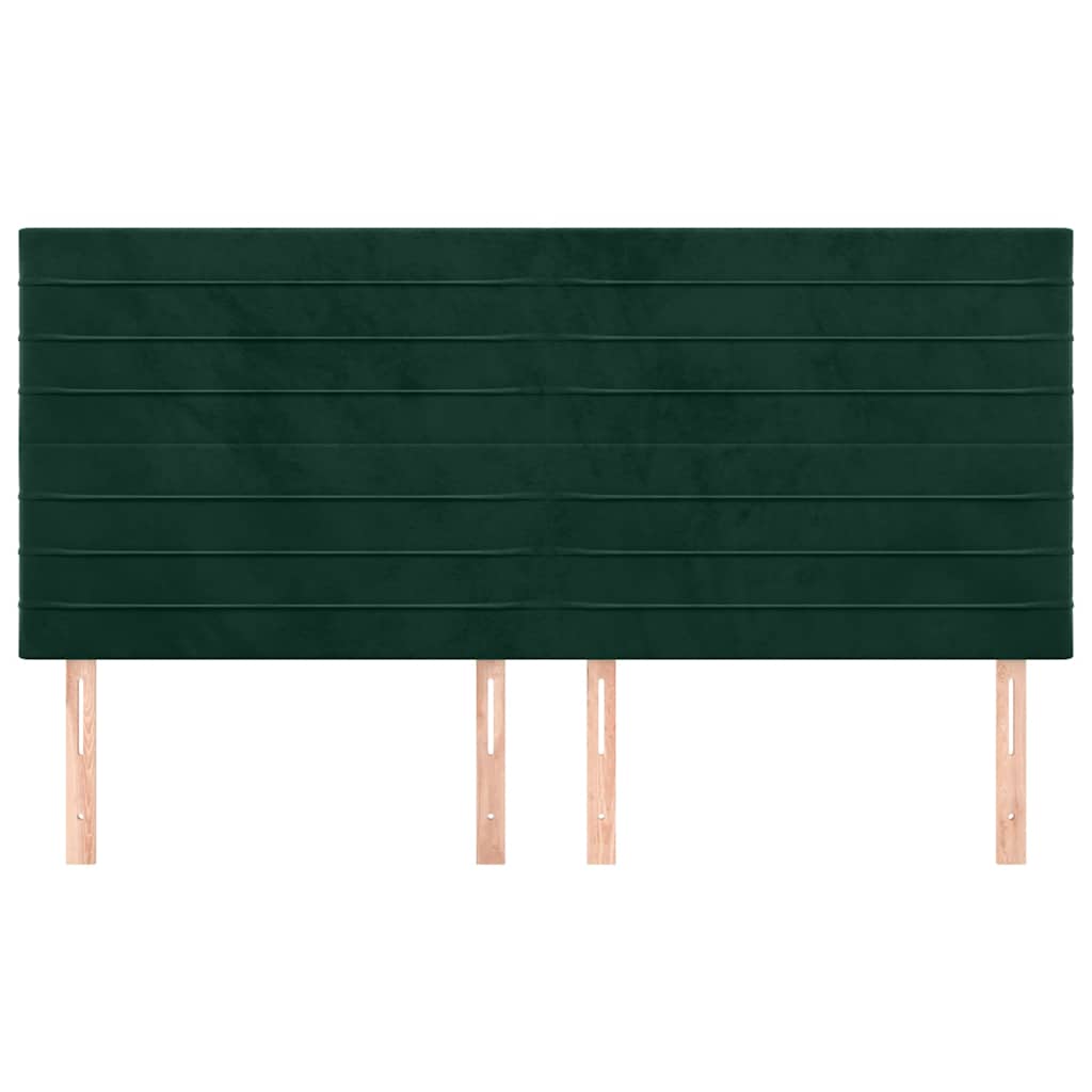 Tête de lit Vert foncé 200x5x118/128 cm Velours - XIOS