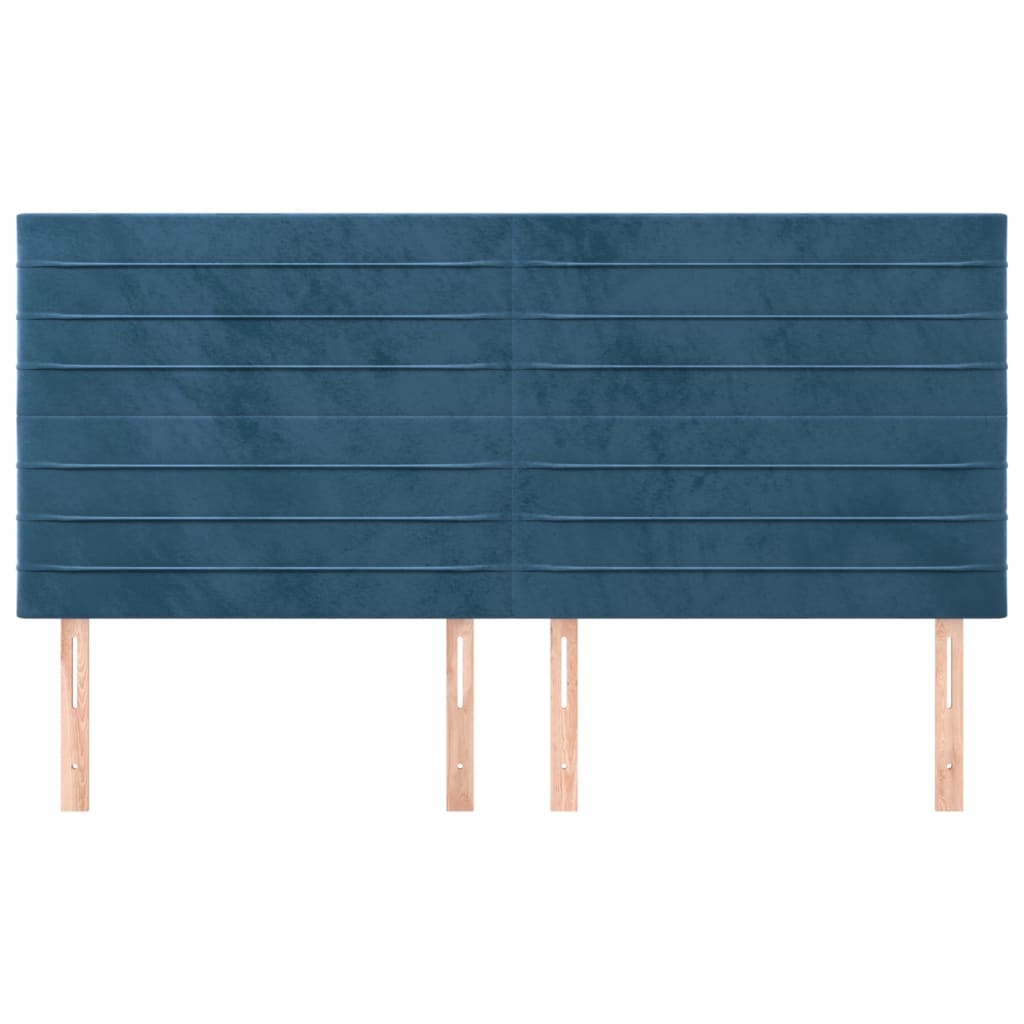 Têtes de lit 4 pcs Bleu foncé 100x5x78/88 cm Velours - XIOS