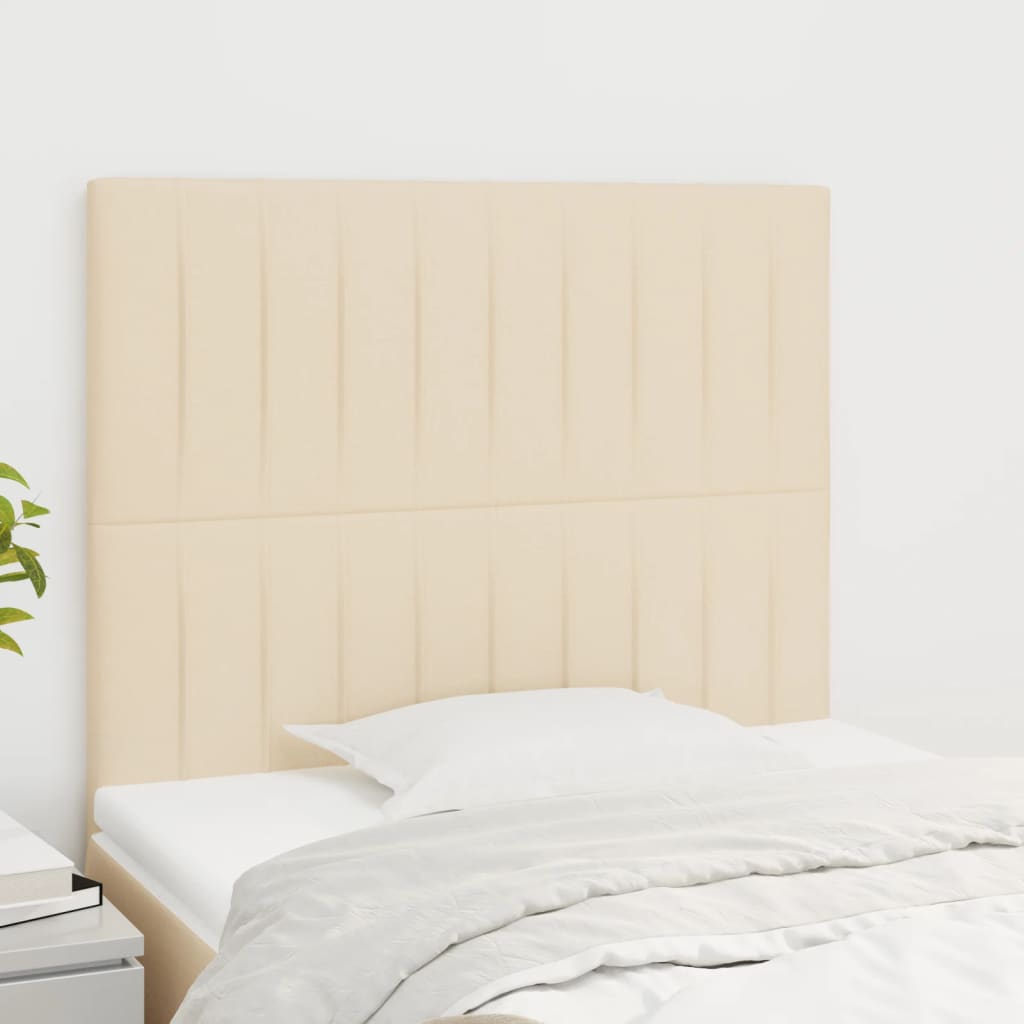 Tête de lit Crème 80x5x118/128 cm Tissu - XIOS