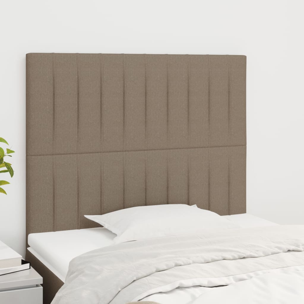 Têtes de lit 2 pcs Taupe 90x5x78/88 cm Tissu - XIOS