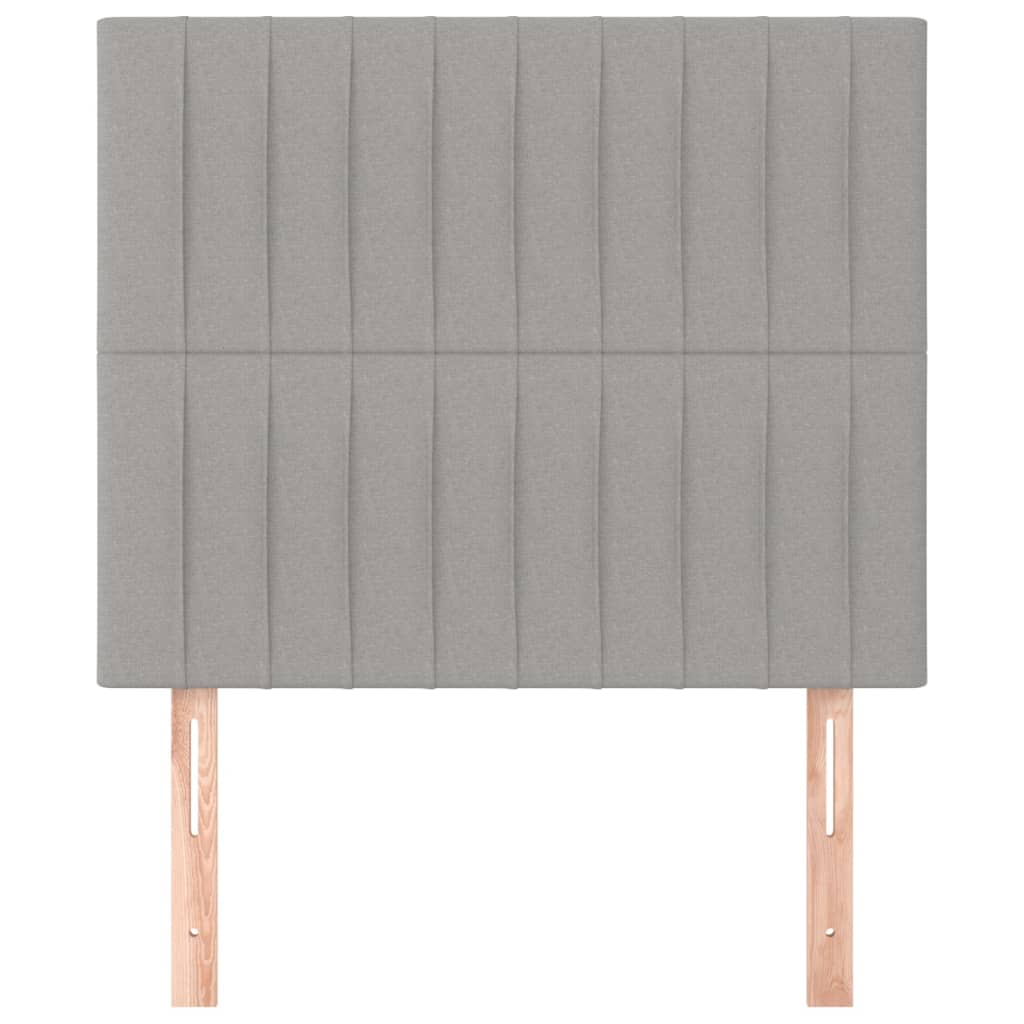 Têtes de lit 2 pcs Gris clair 100x5x78/88 cm Tissu - XIOS