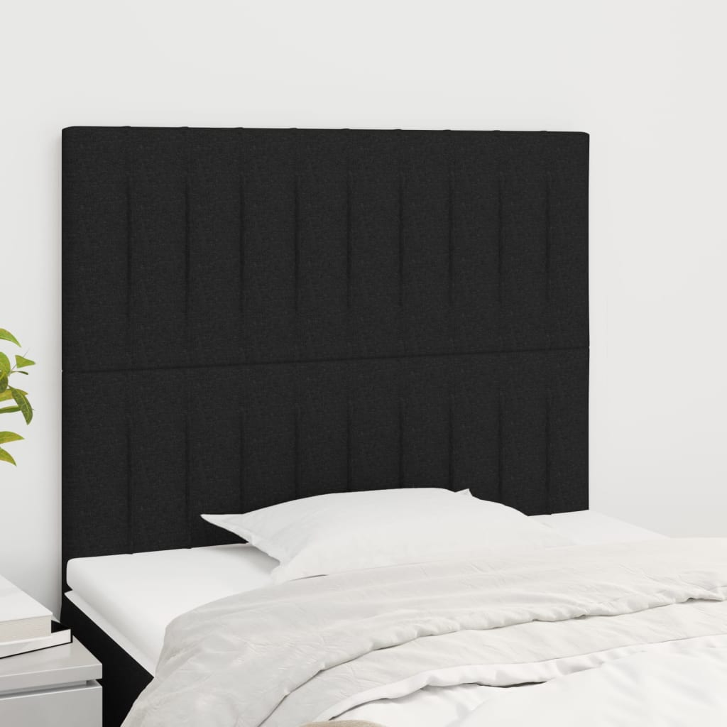 Têtes de lit 2 pcs Noir 100x5x78/88 cm Tissu - XIOS