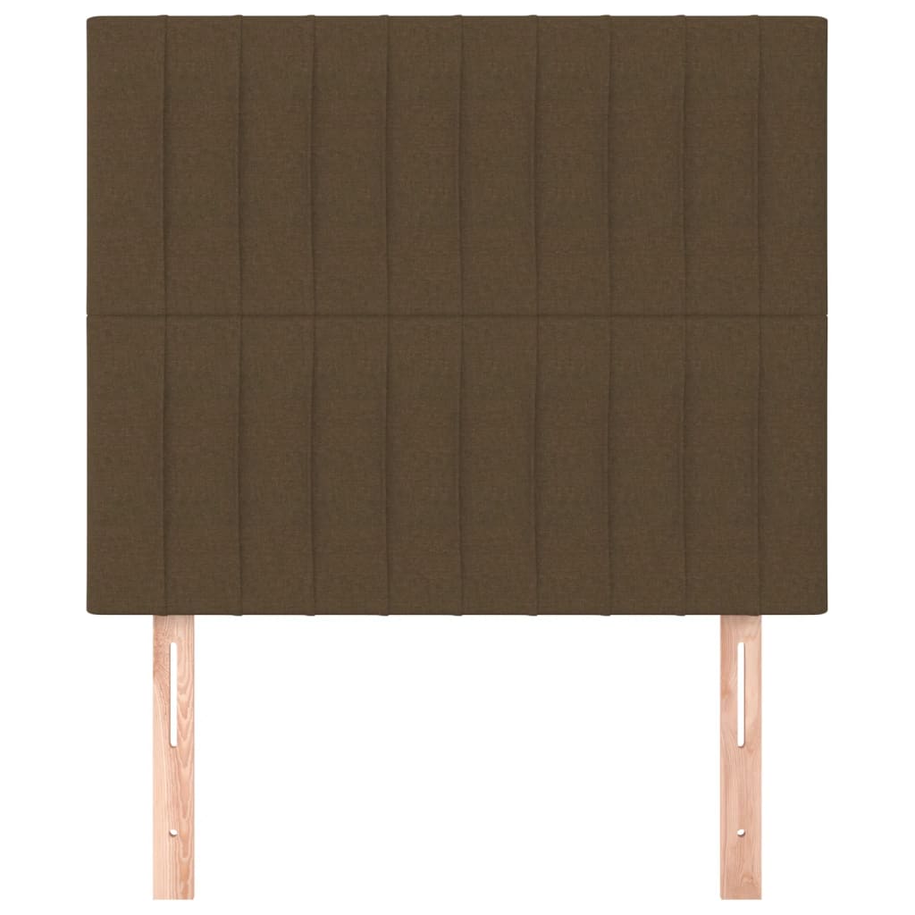 Têtes de lit 2 pcs Marron Foncé 100x5x78/88 cm Tissu - XIOS