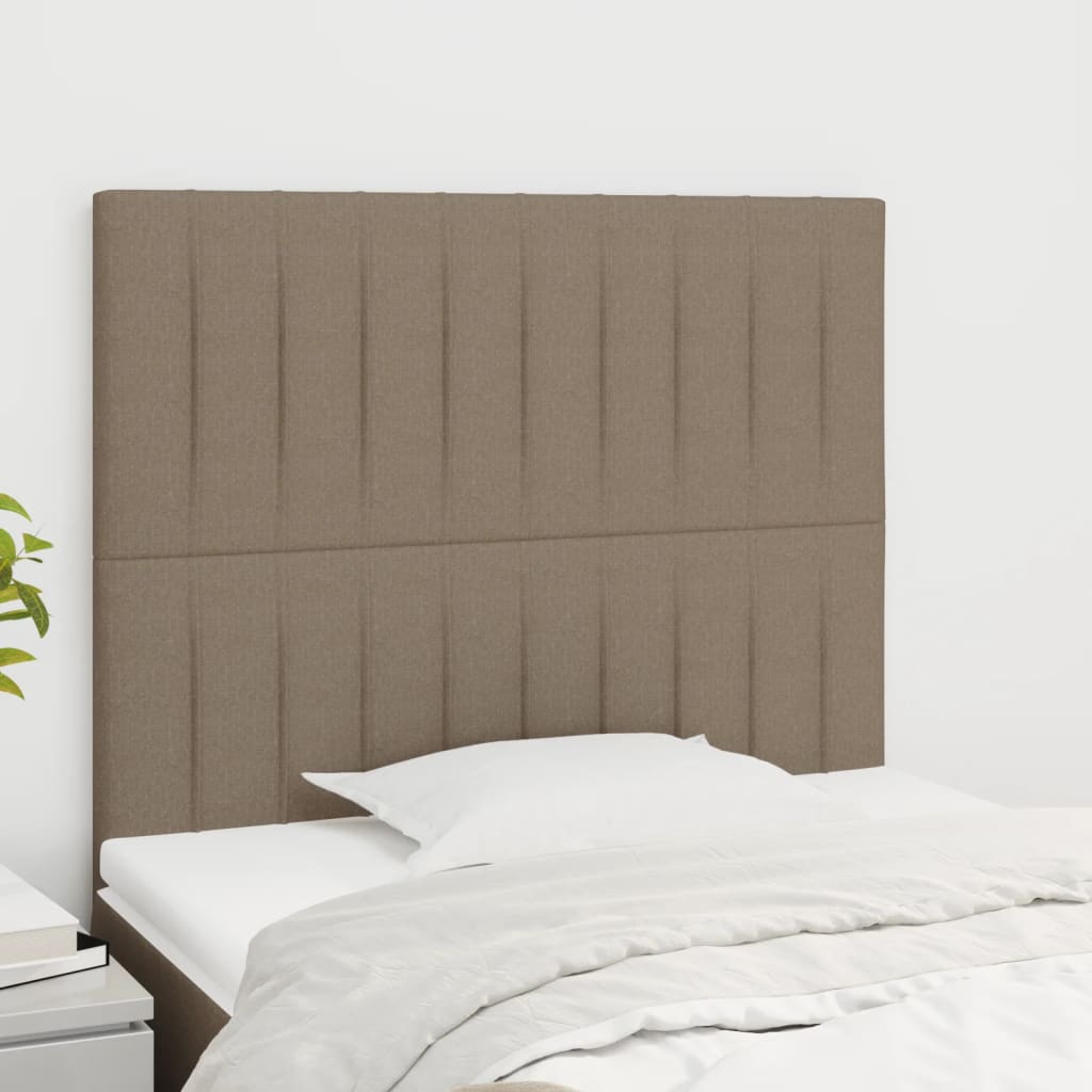 Têtes de lit 2 pcs Taupe 100x5x78/88 cm Tissu - XIOS