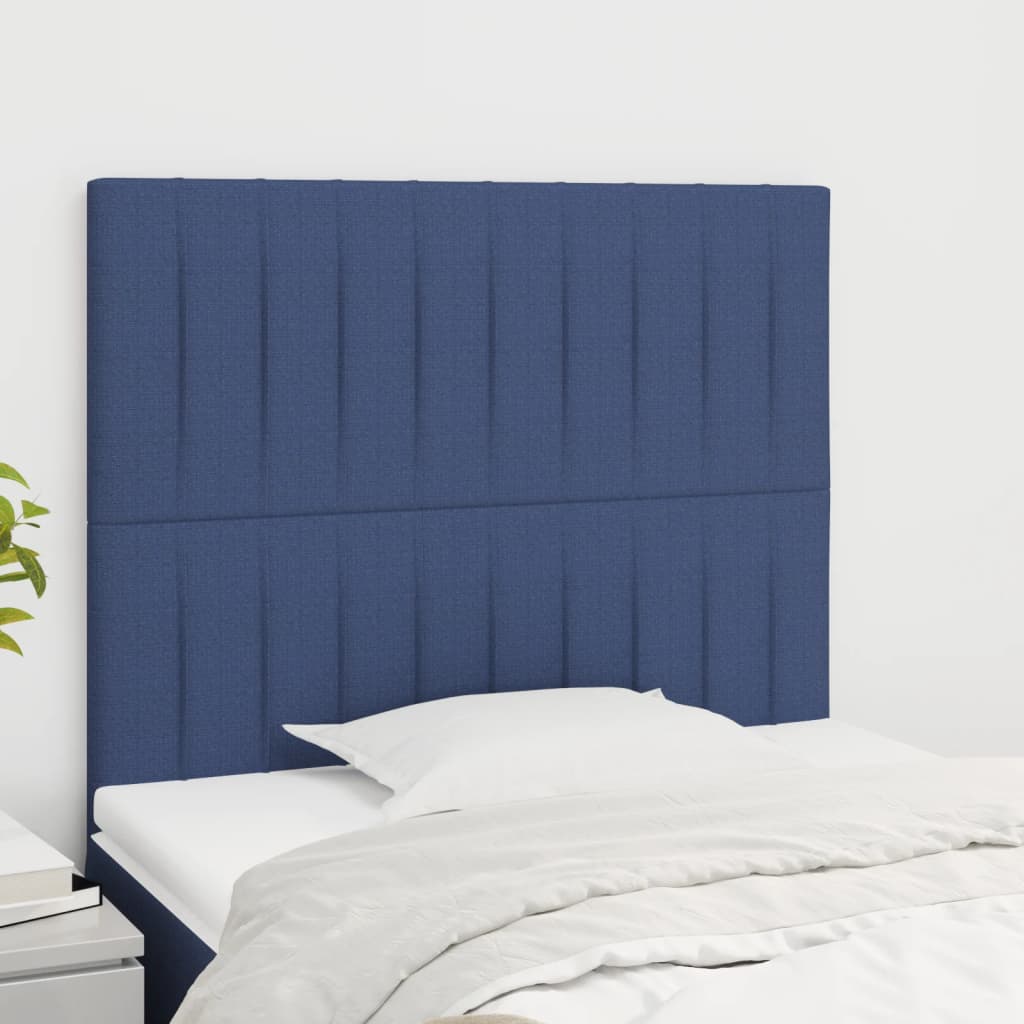 Têtes de lit 2 pcs Bleu 100x5x78/88 cm Tissu - XIOS