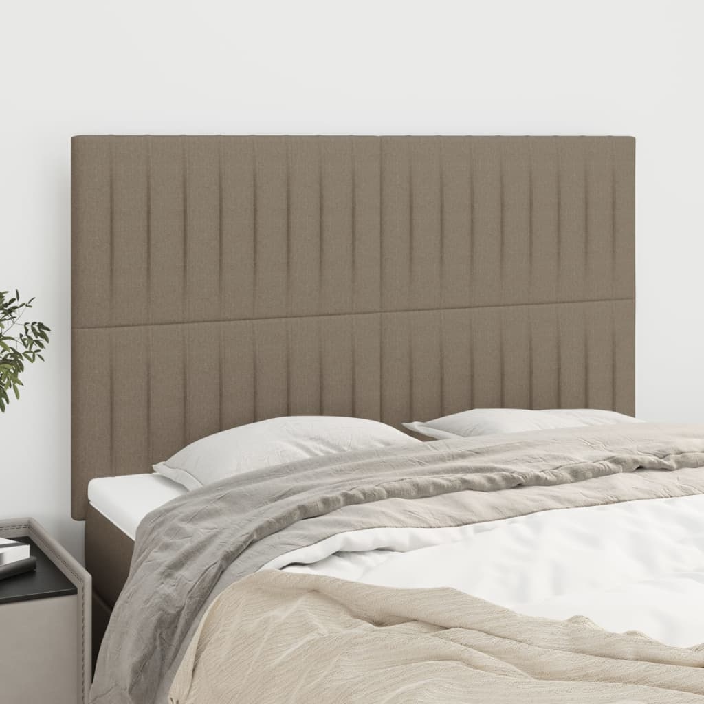 Tête de lit Taupe 144x5x118/128 cm Tissu - XIOS