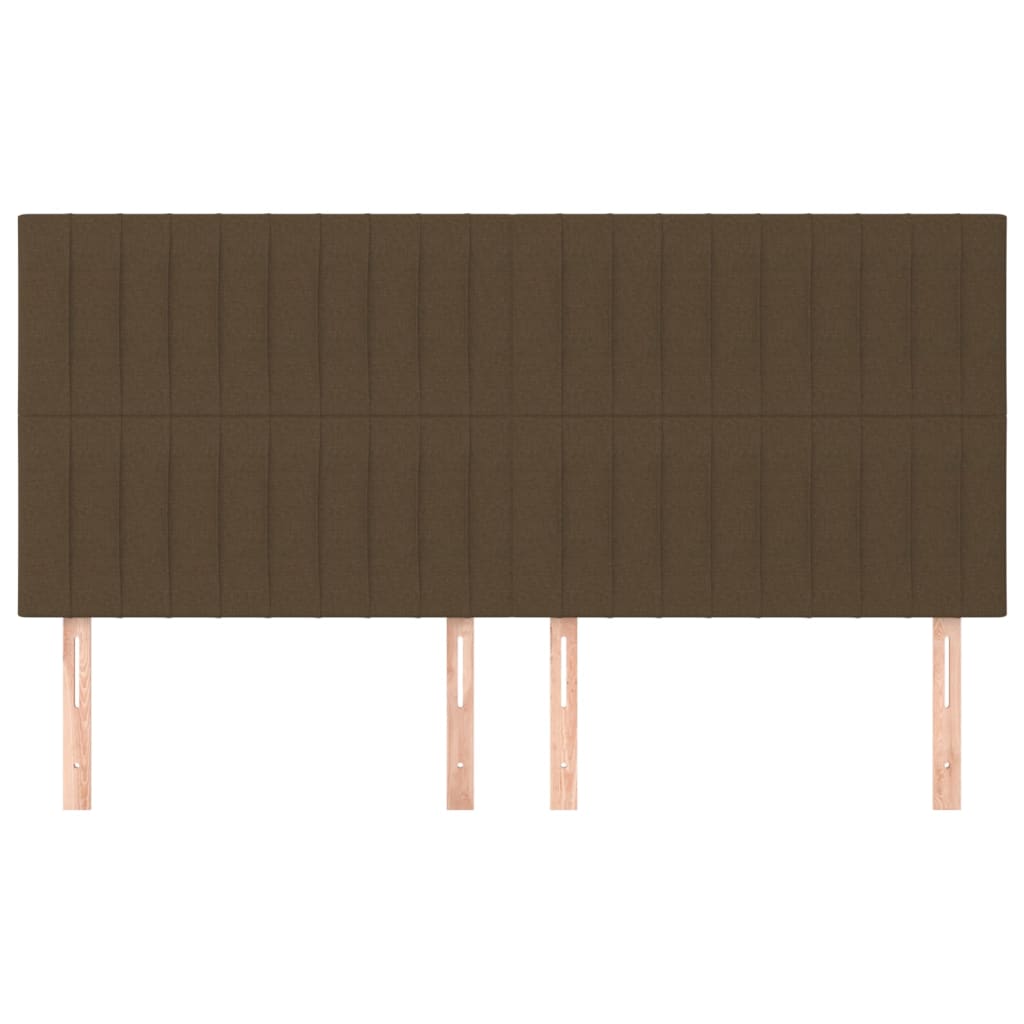 Tête de lit marron foncé 160 x 5 x 118/128 cm Tissu - XIOS