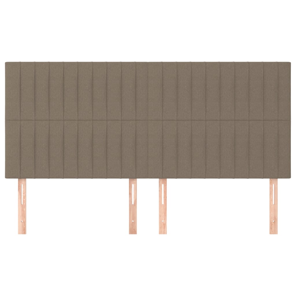 Tête de lit Taupe 160x5x118/128 cm Tissu - XIOS