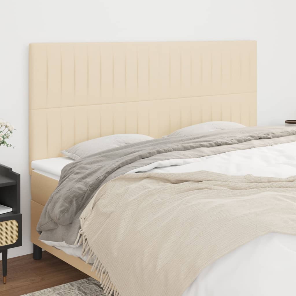 Tête de lit Crème 160x5x118/128 cm Tissu - XIOS