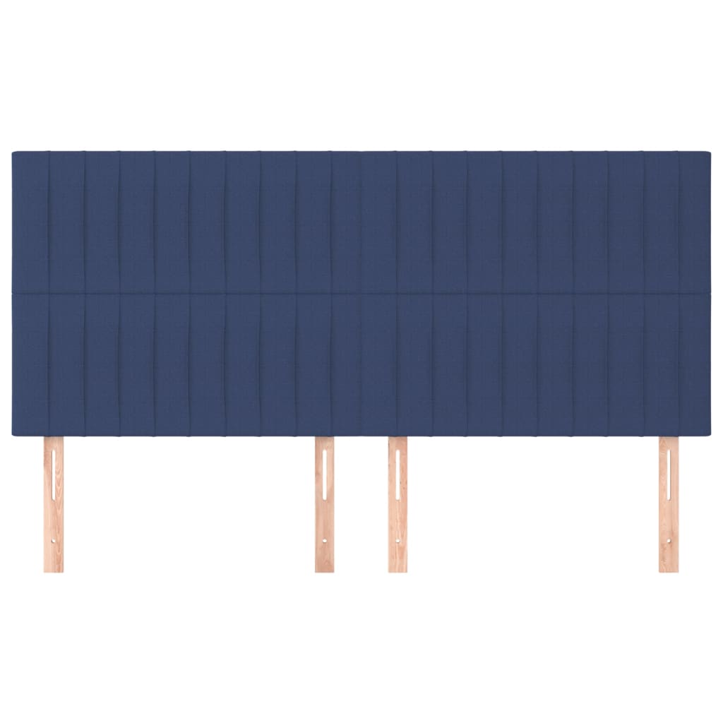 Têtes de lit 4 pcs Bleu 80x5x78/88 cm Tissu - XIOS