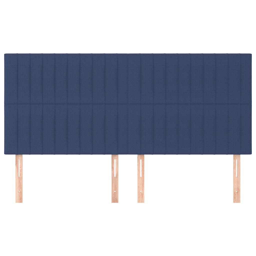 Têtes de lit 4 pcs Bleu 90x5x78/88 cm Tissu - XIOS