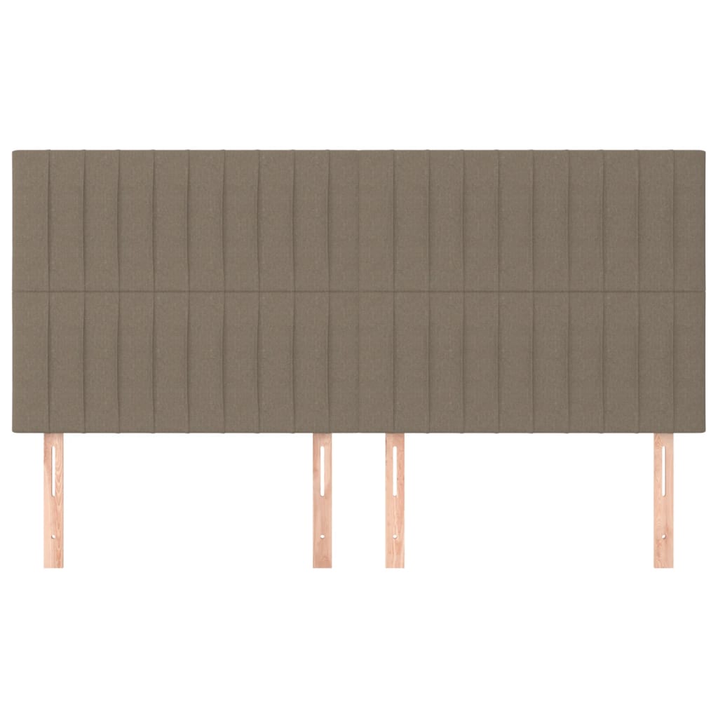Tête de lit Taupe 200x5x118/128 cm Tissu - XIOS