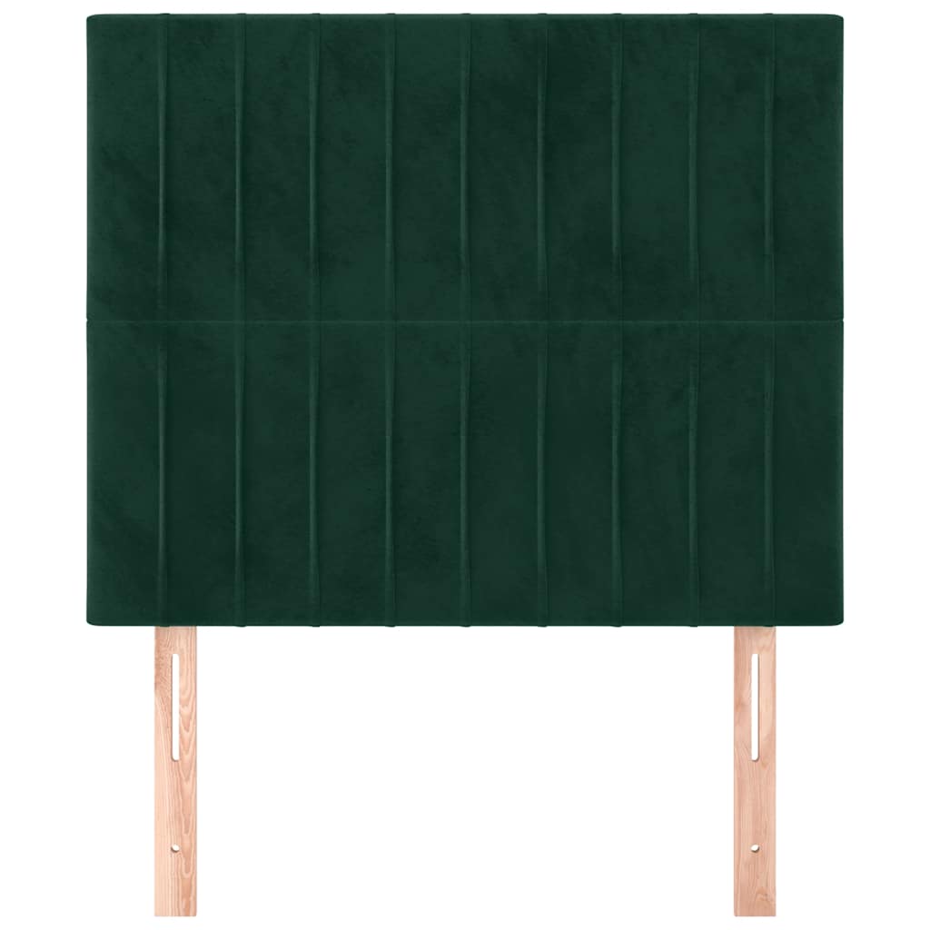 Tête de lit Vert foncé 80x5x118/128 cm Velours - XIOS