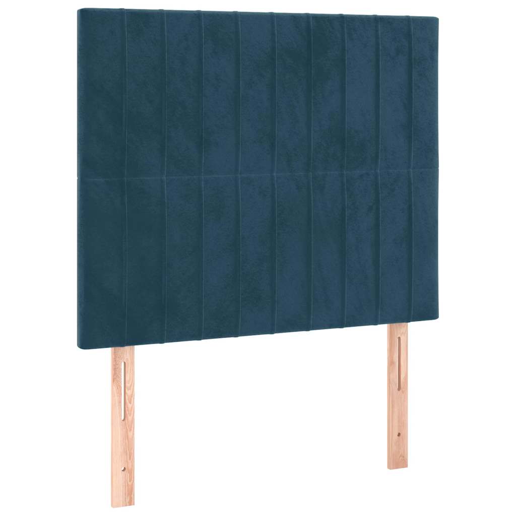 Tête de lit Bleu foncé 80x5x118/128 cm Velours - XIOS