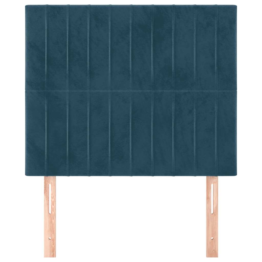 Tête de lit Bleu foncé 80x5x118/128 cm Velours - XIOS