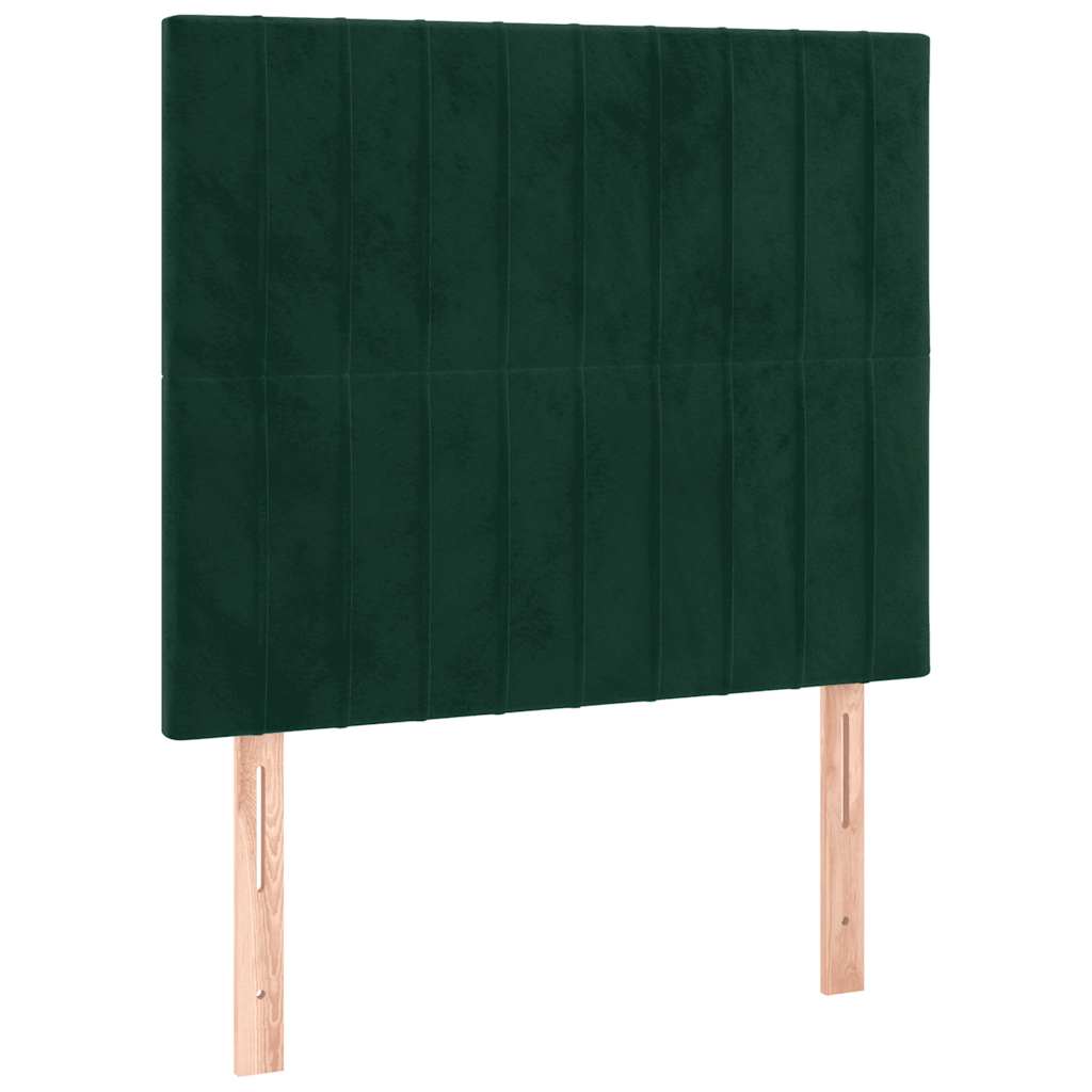 Tête de lit Vert foncé 90x5x118/128 cm Velours - XIOS