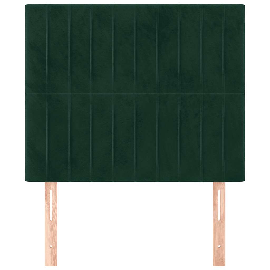 Tête de lit Vert foncé 90x5x118/128 cm Velours - XIOS