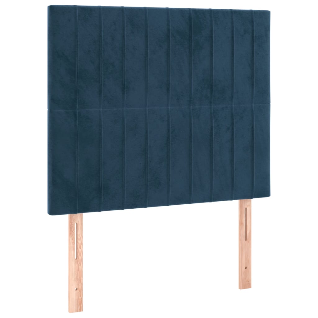 Têtes de lit 2 pcs Bleu foncé 90x5x78/88 cm Velours - XIOS