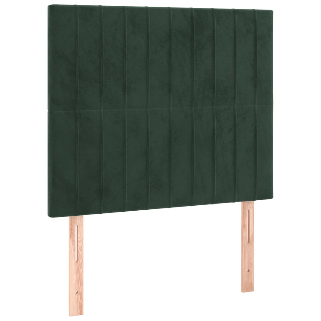 Têtes de lit 2 pcs Vert foncé 100x5x78/88 cm Velours - XIOS