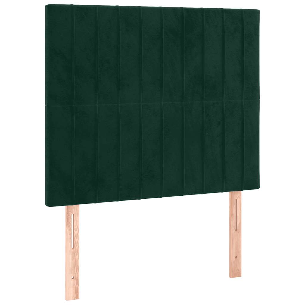 Tête de lit Vert foncé 100x5x118/128 cm Velours - XIOS