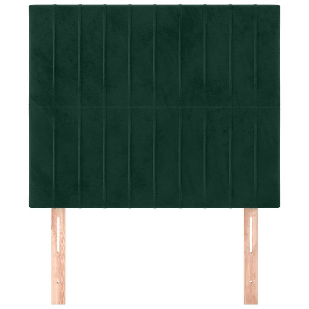 Tête de lit Vert foncé 100x5x118/128 cm Velours - XIOS