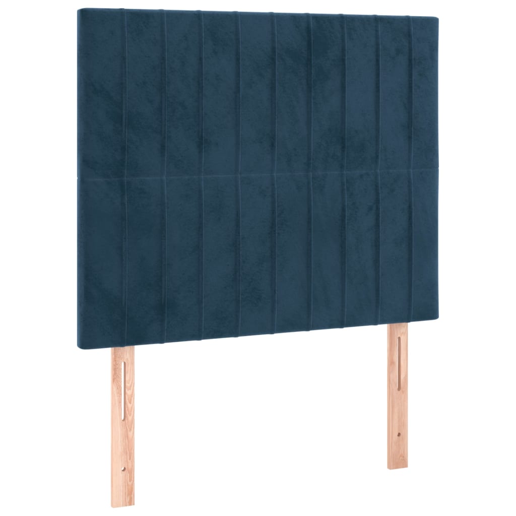 Têtes de lit 2 pcs Bleu foncé 100x5x78/88 cm Velours - XIOS
