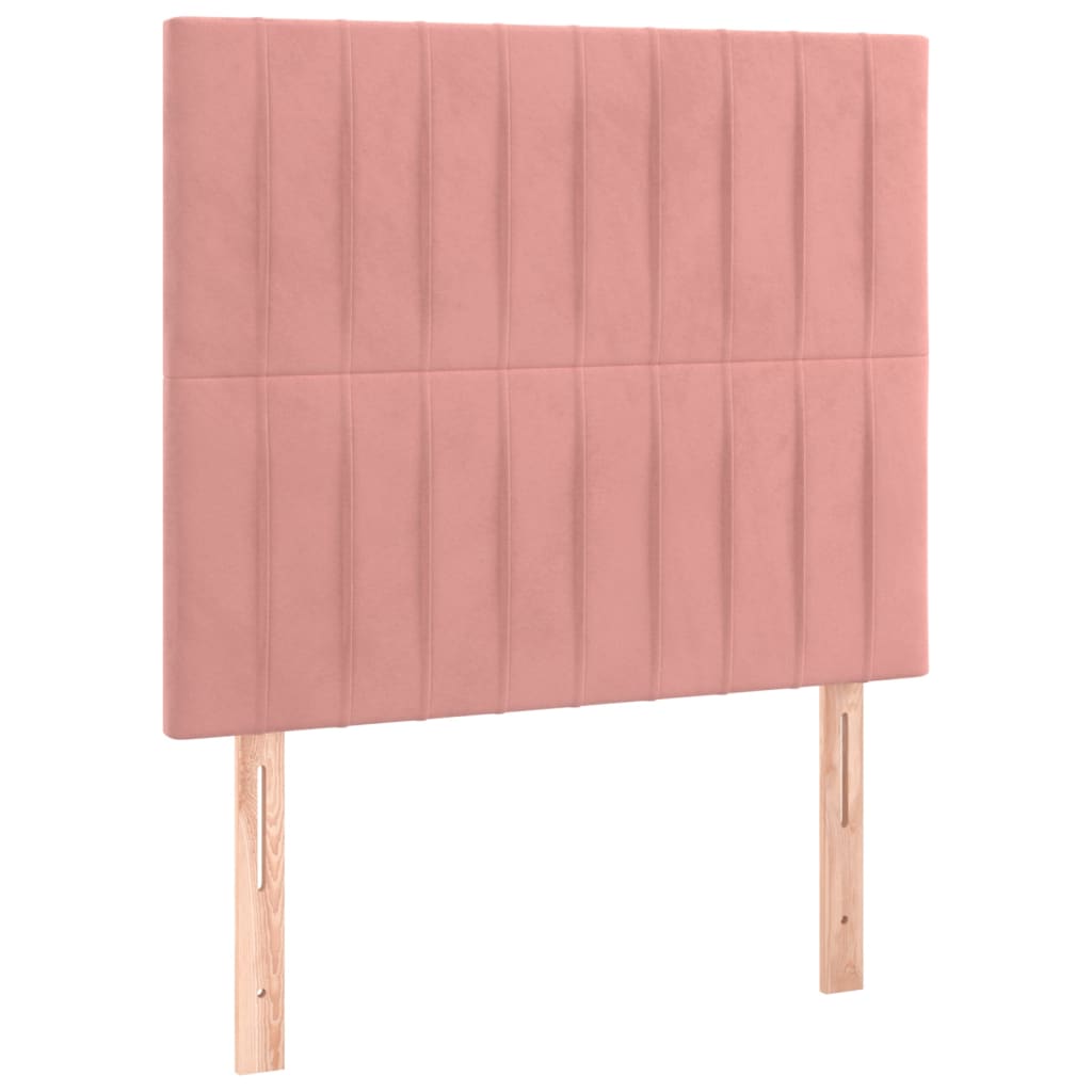 Têtes de lit 2 pcs Rose 100x5x78/88 cm Velours - XIOS