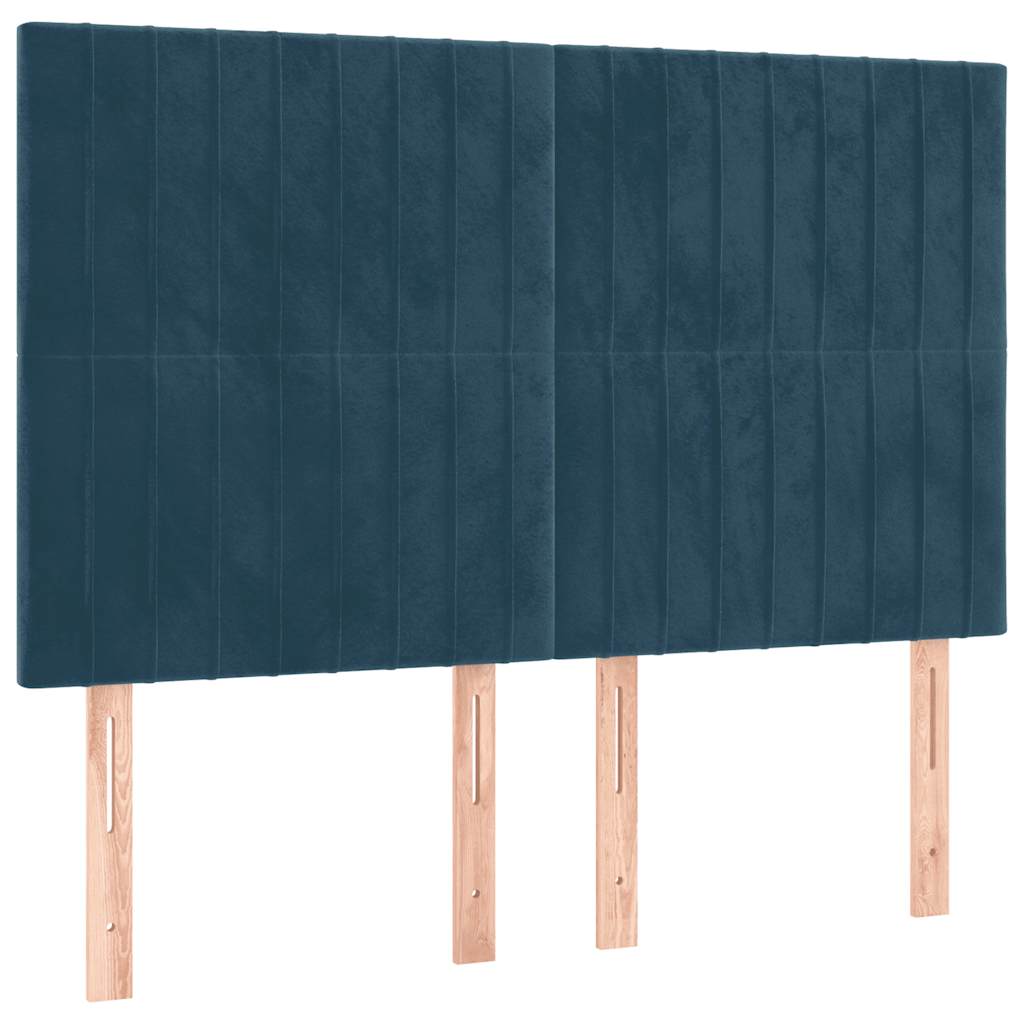 Tête de lit Bleu foncé 144 x 5 x 118/128 cm Velours - XIOS