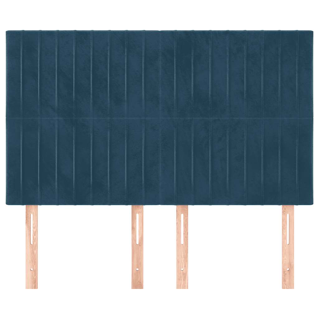 Tête de lit Bleu foncé 144 x 5 x 118/128 cm Velours - XIOS