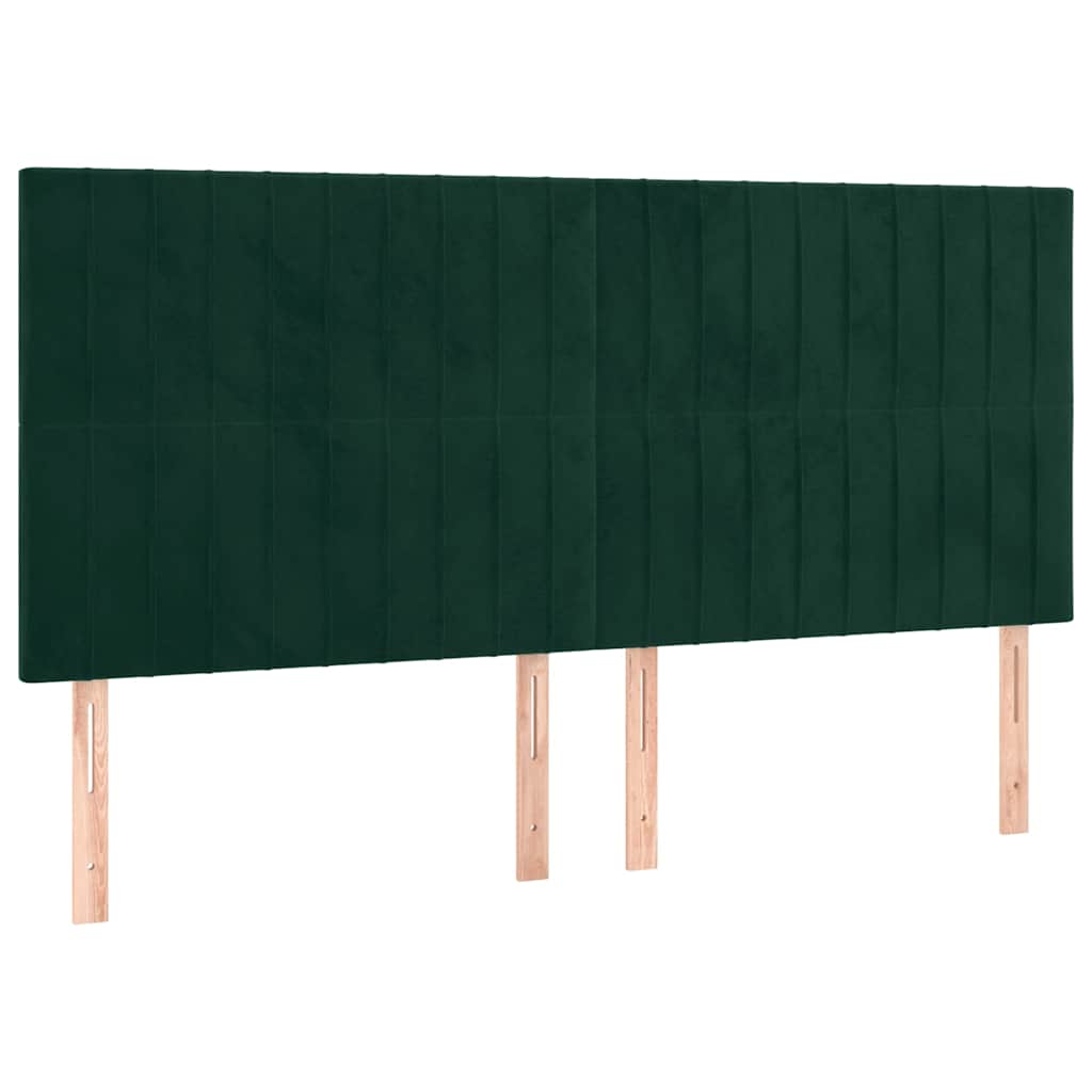 Tête de lit Vert foncé 160x5x118/128 cm Velours - XIOS