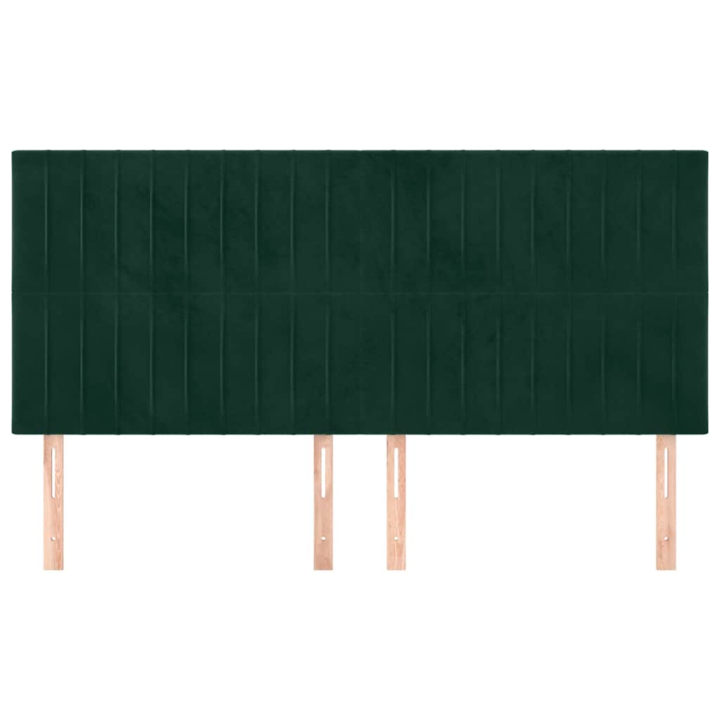 Tête de lit Vert foncé 200x5x118/128 cm Velours - XIOS