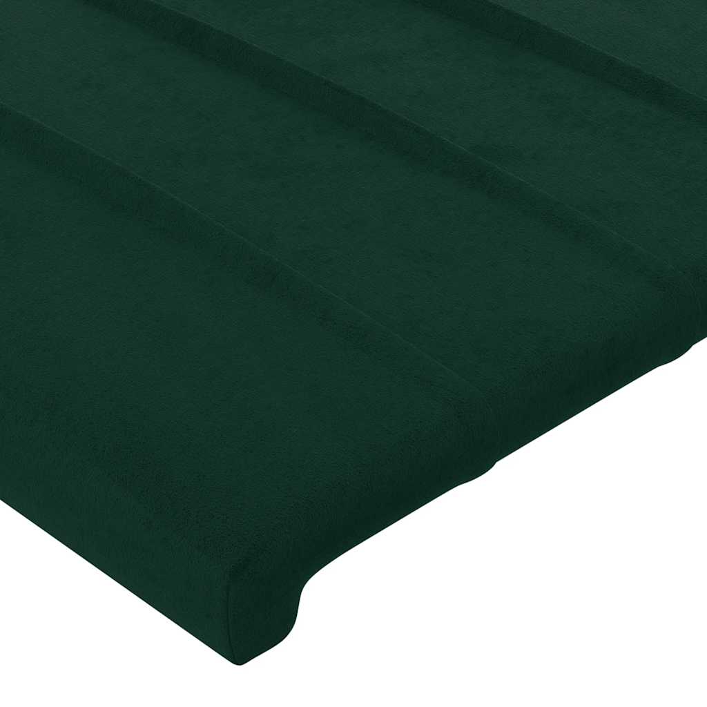 Tête de lit Vert foncé 200x5x118/128 cm Velours - XIOS